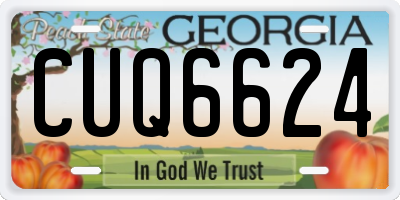 GA license plate CUQ6624