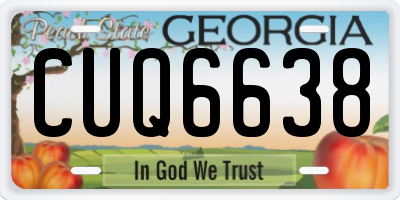 GA license plate CUQ6638