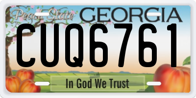 GA license plate CUQ6761