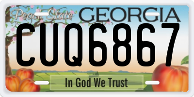 GA license plate CUQ6867