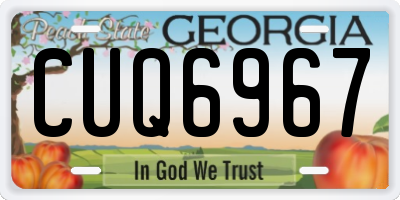 GA license plate CUQ6967