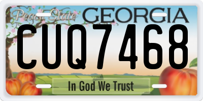 GA license plate CUQ7468