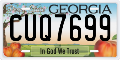 GA license plate CUQ7699