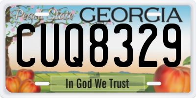 GA license plate CUQ8329