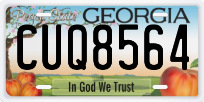 GA license plate CUQ8564