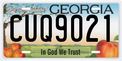 GA license plate CUQ9021