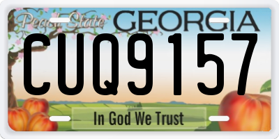 GA license plate CUQ9157