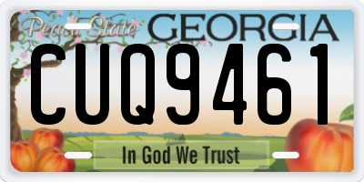 GA license plate CUQ9461