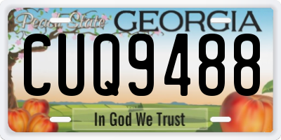 GA license plate CUQ9488