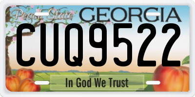 GA license plate CUQ9522