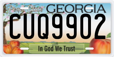 GA license plate CUQ9902