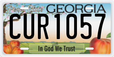 GA license plate CUR1057
