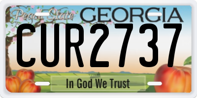 GA license plate CUR2737
