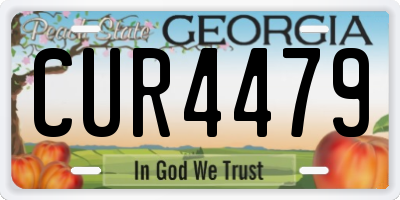 GA license plate CUR4479