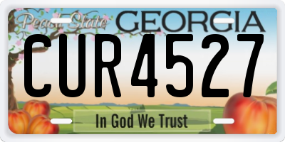 GA license plate CUR4527