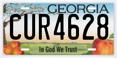 GA license plate CUR4628