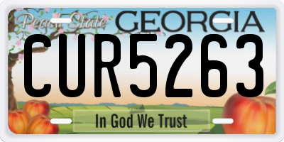 GA license plate CUR5263
