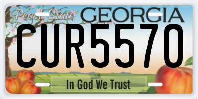 GA license plate CUR5570