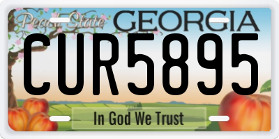 GA license plate CUR5895