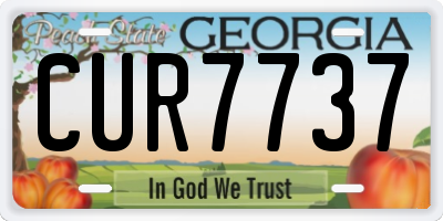 GA license plate CUR7737