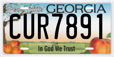 GA license plate CUR7891