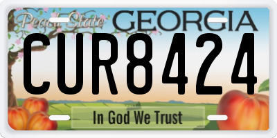 GA license plate CUR8424