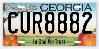 GA license plate CUR8882
