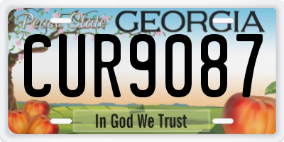 GA license plate CUR9087