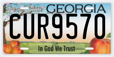 GA license plate CUR9570