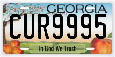 GA license plate CUR9995