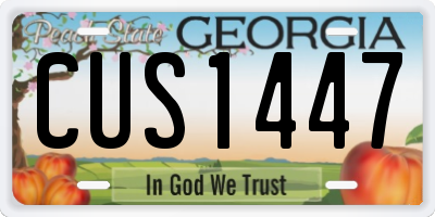 GA license plate CUS1447