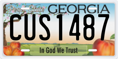 GA license plate CUS1487