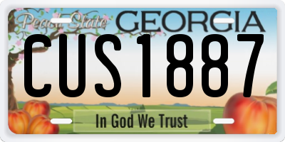 GA license plate CUS1887