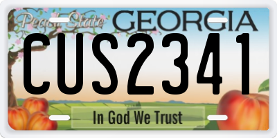 GA license plate CUS2341