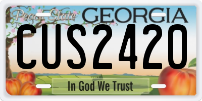 GA license plate CUS2420