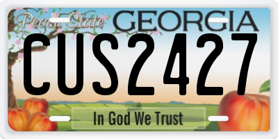 GA license plate CUS2427