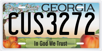 GA license plate CUS3272