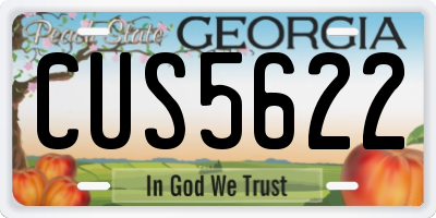 GA license plate CUS5622