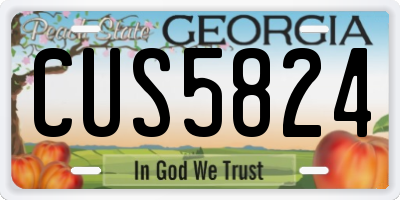 GA license plate CUS5824