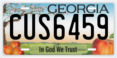 GA license plate CUS6459