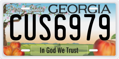 GA license plate CUS6979
