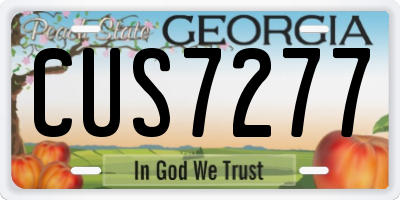 GA license plate CUS7277