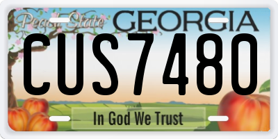 GA license plate CUS7480