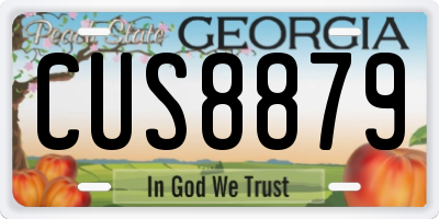 GA license plate CUS8879