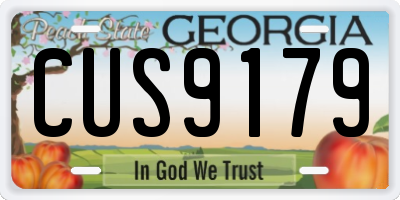 GA license plate CUS9179