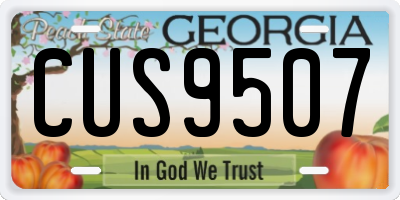 GA license plate CUS9507