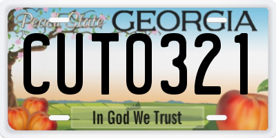 GA license plate CUT0321