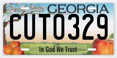 GA license plate CUT0329