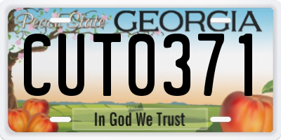 GA license plate CUT0371