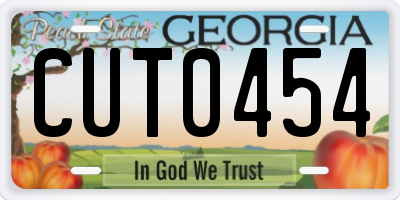 GA license plate CUT0454